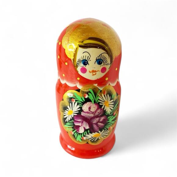 Russian Matryoshka Nesting Dolls Set of 5 Hand Painted Alexander's Winter Wreath - Picture 1 of 10